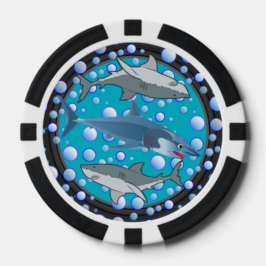 魚の頭が切れるトランプのポーカーチップ ポーカーチップ (正面)