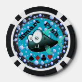 魚の頭が切れるトランプのポーカーチップ ポーカーチップ (裏面)