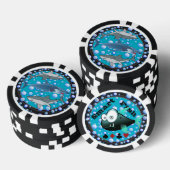 魚の頭が切れるトランプのポーカーチップ ポーカーチップ (積み重ね)