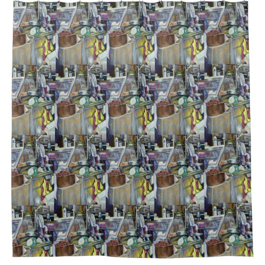 魚の頭のカレーはどこ？シンガポール シャワーカーテン (正面)