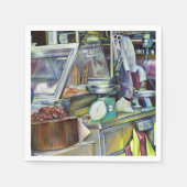 魚の頭のカレーはどこ？シンガポール スタンダードカクテルナプキン (正面)