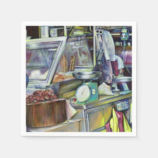 魚の頭のカレーはどこ?シンガポール スタンダードカクテルナプキン (正面)