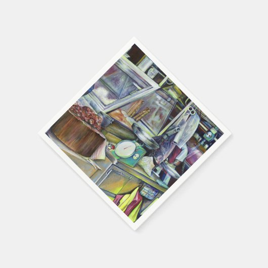 魚の頭のカレーはどこ?シンガポール スタンダードカクテルナプキン (角)