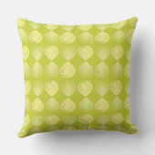 魚の頭の葉新しいキウイレモン クッション (裏面)