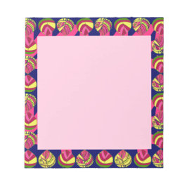 魚の頭の葉黄色マゼンタ緑 ノートパッド