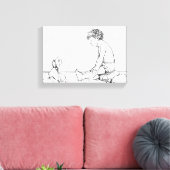 魚の頭人形 キャンバスプリント (インサイチュ (リビング))