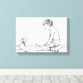 魚の頭人形 キャンバスプリント (インサイチュ (ウッドフロア))