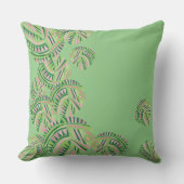 魚の頭葉のジャズVミントダスティピンク4 クッション (正面)