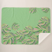 魚の頭葉のジャズVミントダスティピンク4 シェルパブランケット (正面(横))