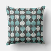 魚の頭葉のダスティアヒル卵ブルーホワイトグレー クッション (裏面)