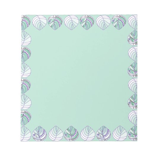 魚の頭葉の海数々の草 ノートパッド (正面)