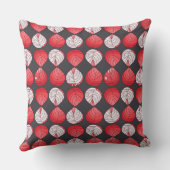 魚の頭葉の緋色のガンメタルグレー白 クッション (裏面)