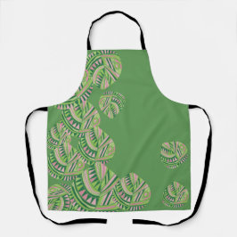 魚の頭離れのジャズV緑ほこりっぽいピンク4 エプロン