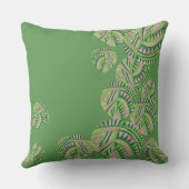 魚の頭離れのジャズV緑ほこりっぽいピンク4 クッション (裏面)