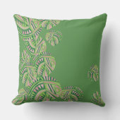 魚の頭離れのジャズV緑ほこりっぽいピンク4 クッション (正面)