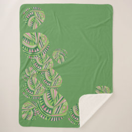 魚の頭離れのジャズV緑ほこりっぽいピンク4 シェルパブランケット