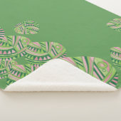 魚の頭離れのジャズV緑ほこりっぽいピンク4 シェルパブランケット (3/4)