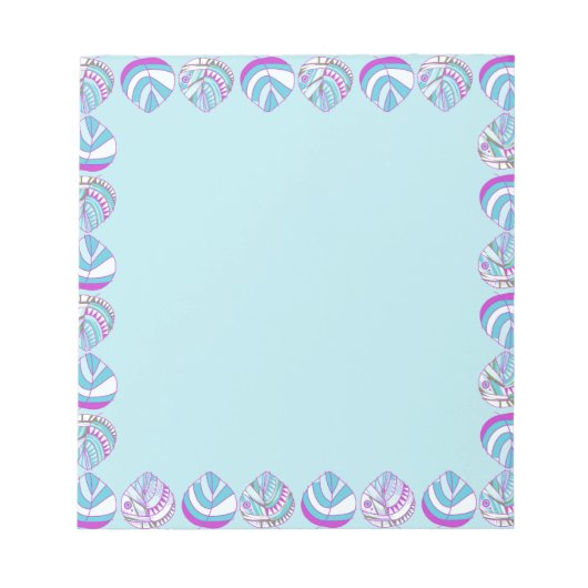 魚の頭離れの紫の空 ノートパッド (正面)