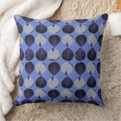 魚の頭離れの藍灰色ほこりっぽい青 クッション (ブランケット)