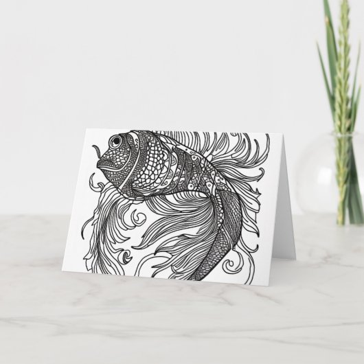 魚の顔 ノートカード (正面)