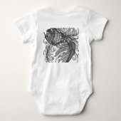 魚の顔 ベビーボディスーツ (裏面)