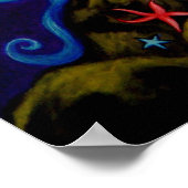 魚の飛んでいる人魚のポスター ポスター (角)