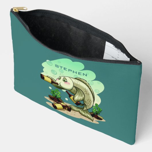 魚の飲用名前をカスタムする アクセサリーポーチ (見開き)