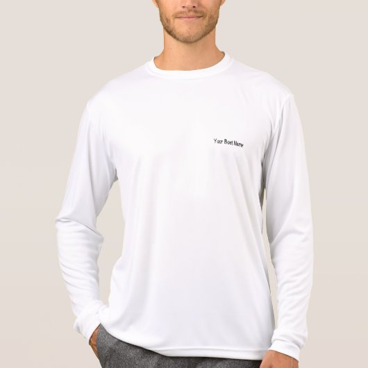 魚の骨のワイシャツとのカスタムなボートの名前 Tシャツ (正面)