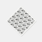 魚の骨スープレトロ模様 スタンダードカクテルナプキン (角)