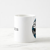 魚の骨格のグラフィック モーフィングマグカップ (中央)