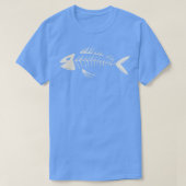 魚の骨格骨動物  Tシャツ (デザイン正面)