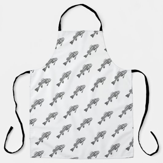 魚の骨格 エプロン (正面)