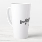 魚の骨格 カフェラテマグ (左アングル)