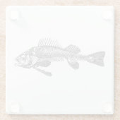 魚の骨格 ガラスコースター (裏面)