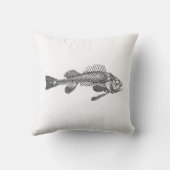 魚の骨格 クッション (裏面)