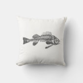 魚の骨格 クッション (正面)