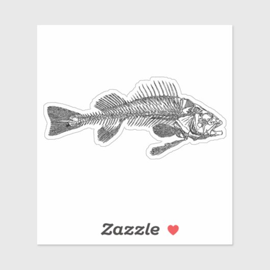 魚の骨格 シール (シート)