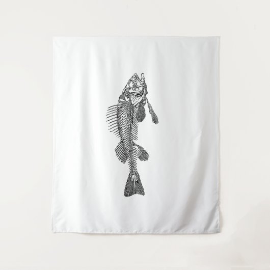 魚の骨格 タペストリー (正面)