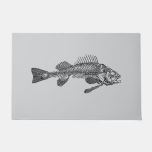 魚の骨格 ドアマット