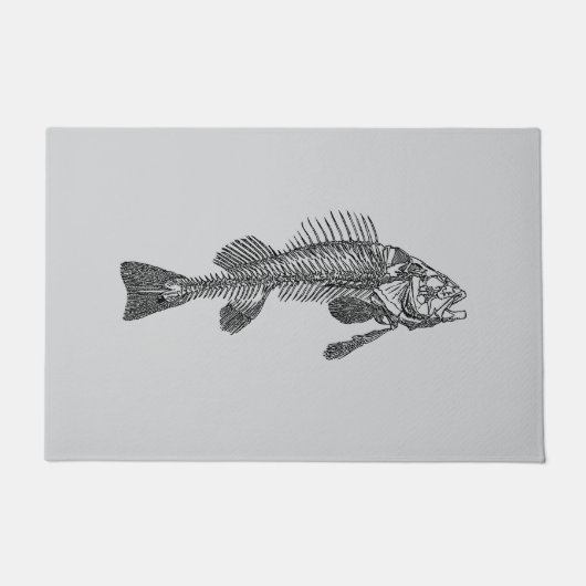 魚の骨格 ドアマット (正面)