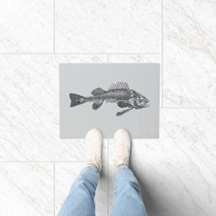 魚の骨格 ドアマット