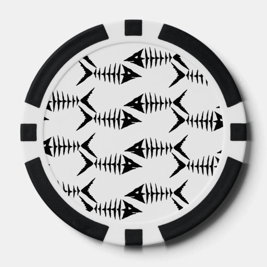 魚の骨格 ポーカーチップ (正面)