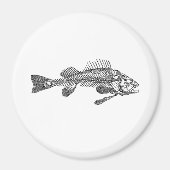 魚の骨格 マグネット (正面)