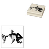 魚の骨格 ラバースタンプ (押印)