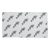 魚の骨格 枕カバー (裏面)