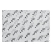 魚の骨格 枕カバー (裏面-左)