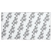 魚の骨格 枕カバー (正面左)