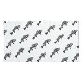 魚の骨格 枕カバー (裏面-左)