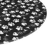 魚の骨猫のプリントパターン カッティングボード (角)