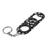 魚の骨猫のプリントパターン キーホルダー栓抜き (正面アングル)